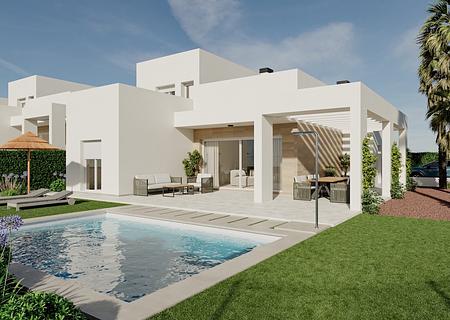 Villen mit 4 Schlafzimmern, 3 Bädern, Klimaanlage, Privatpool und Keller im wunderschönen La Finca Golf Komplex
