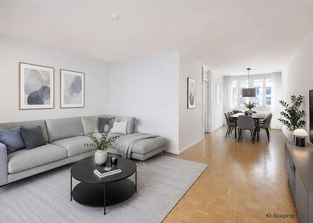 Traumhafte 3-Zimmer-Whg. im schönen Bogenhausen/Oberföhring - Wohnzimmer (KI gesaltet)