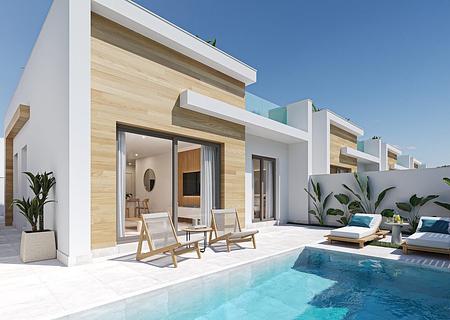 Wunderschöne Villen mit 3 Schlafzimmern, 2 Bädern, Dachterrasse und Privatpool