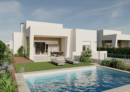Villen mit 3 Schlafzimmern, 2 Bädern, Klimaanlage, Keller/Garage und Privatpool und Keller im wunderschönen La Finca Golf Komplex