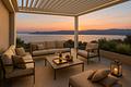 Exklusive Villa mit Privat-Resort-Charakter in Bestlage am Gardasee - Großzügige Terrasse mit Blick über den Gardasee
