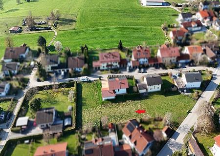 Baugrundstück für ein EFH oder Doppelhaus in Tattenhausen Grundstück West - Ansicht Baugrundstück