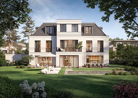 Bauen im noblen Nymphenburg: Parkähnliches Süd-Grundstück für Villenbebauung in bester Lage - Villa in Bestlage (visualisiert)