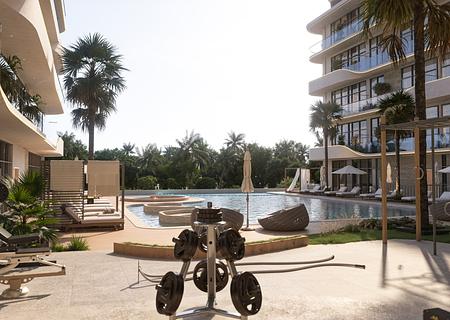 Dubai South - Next Generation -
2 Zimmer mit Pool auf dem Balkon - PodiumDay