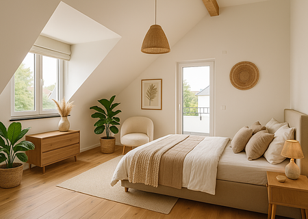 Für Sonnenanbeter: Dachterrassentraum mit Südausrichtung - Visualisierung Schlafzimmer