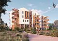 Nachhaltige Appartements mit 1 Schlafzimmer, 1 Bad, Klimaanlage, Kfz-Stellplatz, Gemeinschaftspool und Beachclub nur 400 m vom Strand