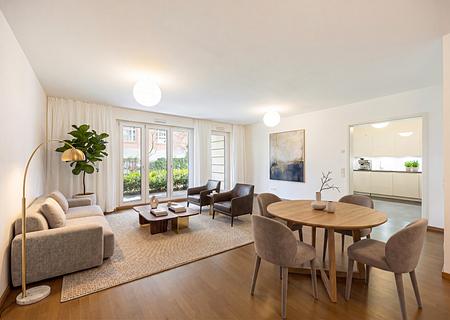 Stilvoll Wohnen im Zentrum: moderne 2-Zimmer-Wohnung in gefragter Lage - Wohnen (virtuell möbliert)