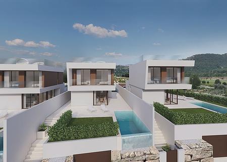 Exklusive Villen mit 3 Schlafzimmern, 3 Bädern, Gäste-WC, Keller, Privatpool und Dachterrasse mit Meerblick in wunderschöner Umgebung
