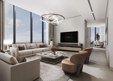 Sobha Solis - Grosses 4 Zimmer-Apartment - Living room