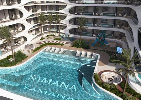 Boulevard Heights - Dubailand - 3 Zimmer mit Pool auf dem Balkon - cam04-podiumview 