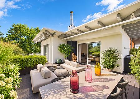 Außergewöhnliches Design-Penthouse mit großer Dachterrasse - Whirlpool  & bis zu 3 TG-Plätzen - Terrasse