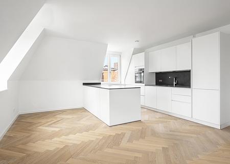 Exklusive 4-Zimmer-Maisonettewohnung mit Dachterrasse im Stattelmann Palais - Neue Einbauküche mit Markengeräten