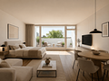 Charmantes 1-Zimmer-Zuhause mit Westbalkon - Wohn-/Schlafbereich - KI-generiert