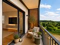 Attraktive 4-Zimmer-Wohnung im KfW-55-Effizienzhaus - Balkon mit Staging