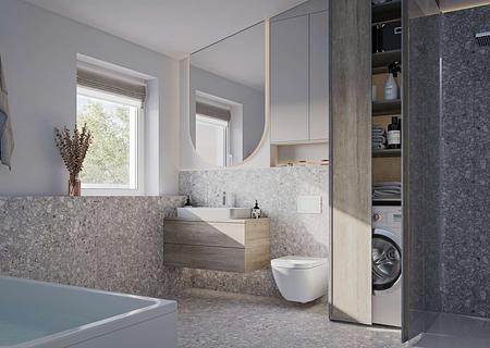 Rotkreuzplatz ums Eck. Das neue Zuhause vor Augen. - Wellness-Tageslicht-Bad