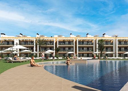 Wohnungen mit 2 Schlafzimmern, 2 Bädern, Tiefgaragenstellplatz und Gemeinschaftspool auf dem La Serena-Golfplatz