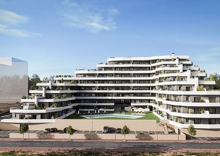 Moderne Wohnungen mit 2 Schlafzimmern, 2 Badezimmern, großer Terrasse, Kfz-Stellplatz und Gemeinschaftspool
