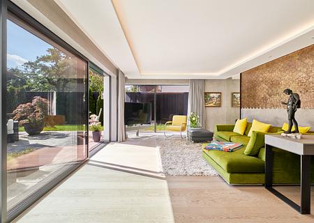 Ästhetisches Design-Domizil mit hinreißendem Garten und viel Privatsphäre - Repräsentativer Wohnbereich