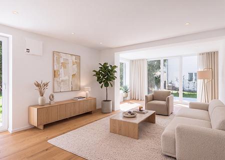 Zum Erstbezug: Großzügige 4-Zimmer-Wohnung im Erdgeschoss mit Privatgarten - Heller Wohnbereich (virtuell möbliert)