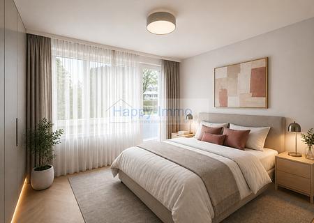 bezugsfreie, renovierungsbedürftige 2 Zimmerwohnung im Hochparterre in Haar nebst TG Einzelplatz - KI Idee Schlafen