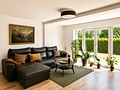 Modernes Zweifamilienhaus mit großem Garten in Stein a. d. Traun - Wohnzimmer EG