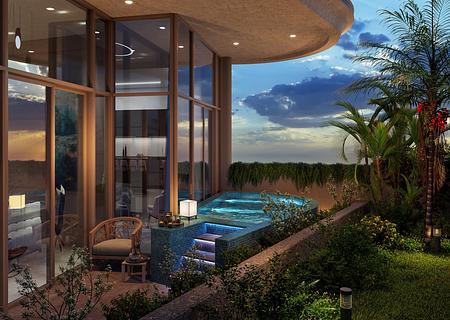 48 Parkside in Arjan - Dubailand -  
Fertiggestelltes Neubauprojekt - PLUNGE POOL 1