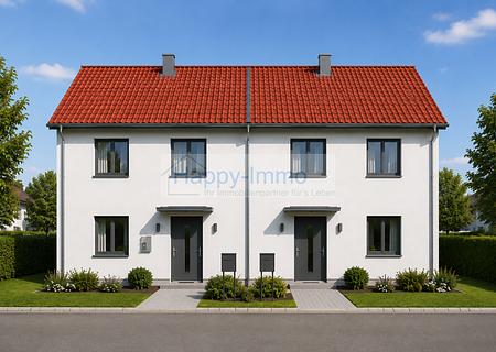 Neubau DHH mit ca. 140 qm Wfl, Grundstück -  Projektiert in Unterhaching