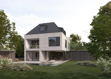 Familienfreundliche Lage: Attraktives Baugrundstück mit Baugenehmigung - Das Architekturbüro “Jacob & Spreng” projektierte einen möglichen Neubau (visualisiert)