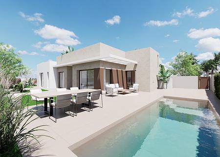 Villen mit 3 Schlafzimmern, 3 Bädern, Dachterrasse, Tiefgaragenstellplatz und Gemeinschaftspool neben Serena Golf
