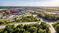 Attraktives Gewerbe-Grundstück mit Potenzial - Luftbild Grundstück und Umgebung