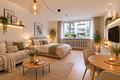 Untere Au: SOFORT VERFÜGBAR & LEER:  ruhiges 1 Zimmer-Appartement im Rückgebäude - Wohnen Schlafen Visualisierung