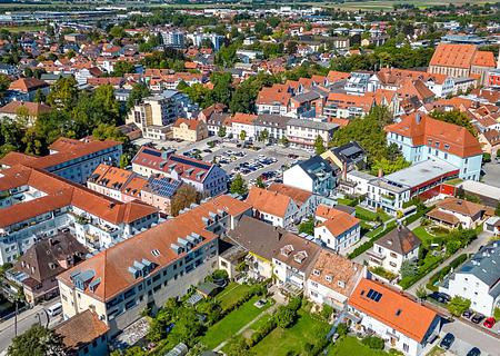 Attraktive Gewerbefläche im Herzen Erdings - Luftaufnahme Ostseite
