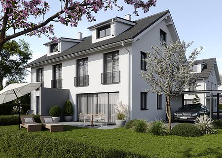 866 m² Baugrund vor den Toren Münchens - flexibel für private Eigennutzer und Investoren - Planungsstudie Doppelhaus