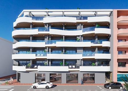 Penthouse-Wohnungen mit 2 Schlafzimmern, 2 Bädern, Dachterrasse und Gemeinschaftspool nur ca. 250 m vom Strand von Los Locos