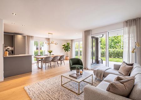 Edle Maisonette-Garten-Wohnung nahe des Pasing-Nymphenburger-Kanals - Wohnen (virtuell möbliert)