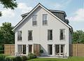 Neubau Doppelhaushälfte mit festem Baubeginn und freier Planung mit schönem Süd-Westgarten - Visualisierung Gartenseite