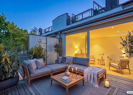 Idyllische Ruheoase in bester Citylage: Stylisches Townhouse mit Rooftop-Terrasse - Hinreißendes Outdoor-Refugium  (virtuell möbliert)