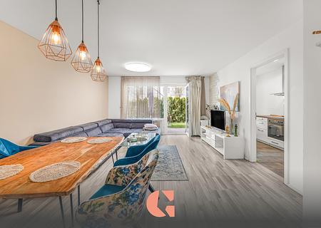 Top Gartenwohnung mit Süd-West-Ausrichtung - Wohnzimmer