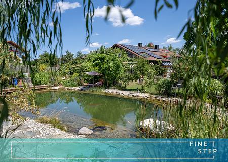 Leben im Grünen - modernes Landhaus mit ELW in einzigartiger Gartenoase - FINESTEP Immobilien