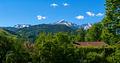 Traumgrundstück mit Bestandsgebäude in Partenkirchen - Ausblick_vom Balkon_Bestandsgebäude_Frühjahr