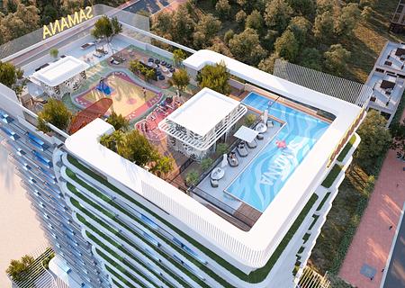 2 Zimmer mit Pool auf dem Balkon im 8. Stock - aerialroof