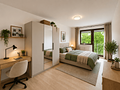 sonnige 2 Zi.-Whg. mit großem Südbalkon in Perlach inkl. TG - Schlafzimmer gestaged