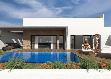 Wunderschöne Villen mit 3 Schlafzimmern, 2 Bädern, Dachterrasse, Garage und Privatpool
