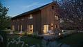 Landhäuser Hagenheim – Neubau-Doppelhaushälfte zwischen Landsberg und Ammersee - Ansicht bei Nacht