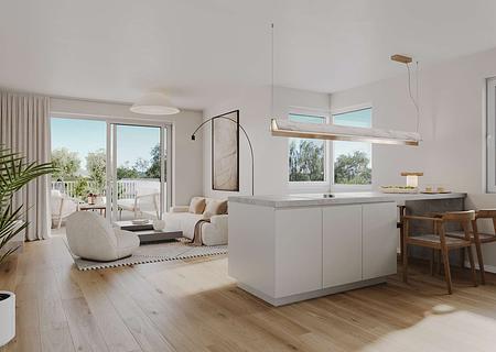 Perfect match: Ideal geschnittene 2-Zimmer-Wohnung im grünen Obermenzing - Wohn-/ Koch-/ Essbereich