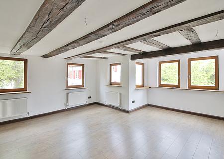 Altbauflair zum Verlieben – 2,5 Zimmer in modernisiertem Baudenkmal - Wohnzimmer