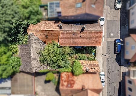 Neues Potenzial für Knielingen: Projektimmobilie auf 403 m² Grundstück - Luftaufnahme