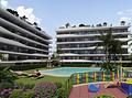 Penthouse-Wohnungen mit 2 Schlafzimmern, 2 Bädern, Vorinstallation Klimaanlage, Kfz-Stellplatz, Meerblick und Gemeinschaftspool nur 100 m vom Strand