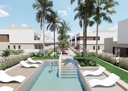 Erdgeschoss-Wohnungen mit 3 Schlafzimmern, 2 Bädern, Tiefgaragenstellplatz und Gemeinschaftspool neben Serena Golf