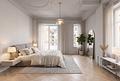 Großzügigkeit im Herzen Schwabings: Stilvoller Altbau mit 6 Zimmern und ruhigem Innenhof-Balkon - Ruhiges Schlafzimmer (Visualisierung)